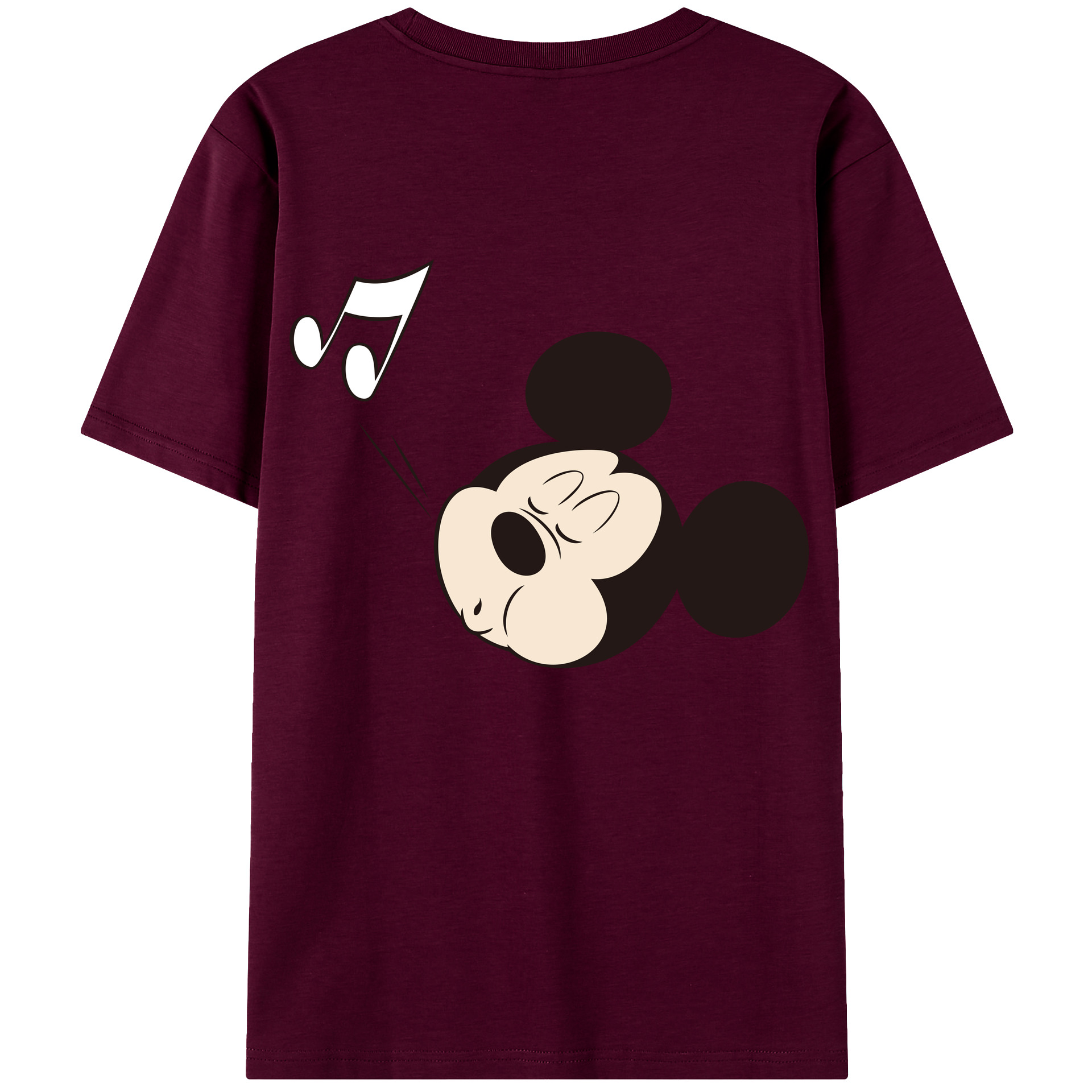 （画像用） ミッキーマウス Mickey Mouse レディース半袖Tシャツ(バックプリント)
